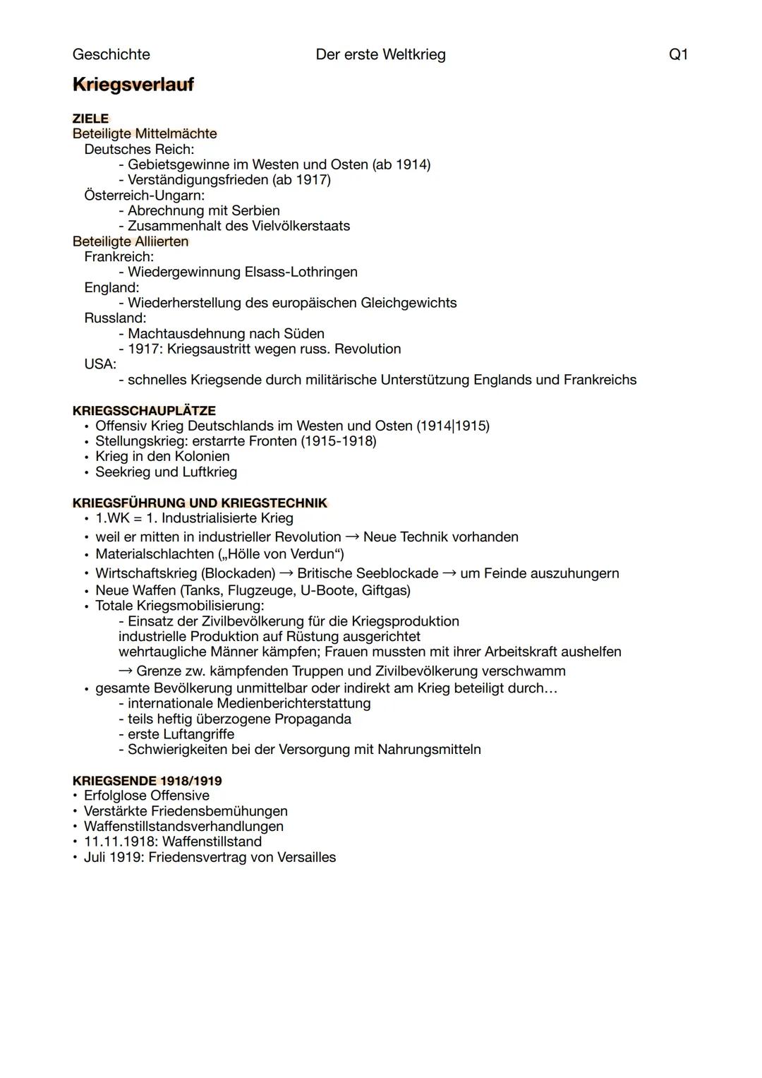 Geschichte
Der erste Weltkrieg
Vorgeschichte und Ursachen
BÜNDNISSYSTEM
Bismarck sorgte für ausgeweitetes Bündnissystem DR
• Konflikt und au