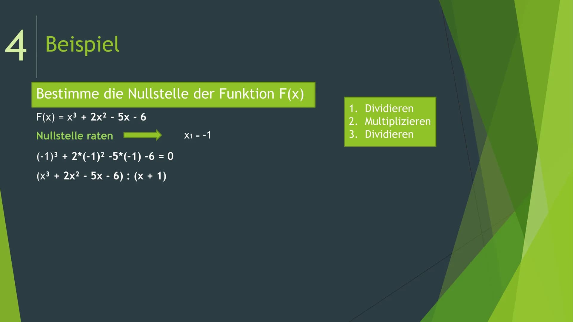 Polynomdivision Inhaltsangabe
1
Polynom
4 Beispiel
2 Anwendung
5
Aufgaben
3
6
Erarbeitung
Quellen 1 Was ist ein Polynom?
Ein Polynom besteht