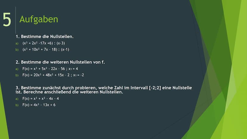 Polynomdivision Inhaltsangabe
1
Polynom
4 Beispiel
2 Anwendung
5
Aufgaben
3
6
Erarbeitung
Quellen 1 Was ist ein Polynom?
Ein Polynom besteht