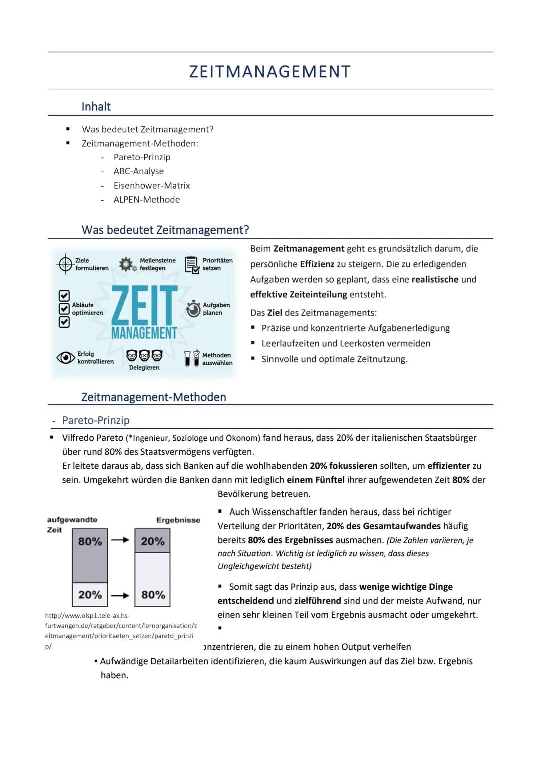 ■
330
Zeit
Inhalt
Was bedeutet Zeitmanagement?
■ Zeitmanagement-Methoden:
Pareto-Prinzip
ABC-Analyse
p/
Ziele
formulieren
Was bedeutet Zeitm
