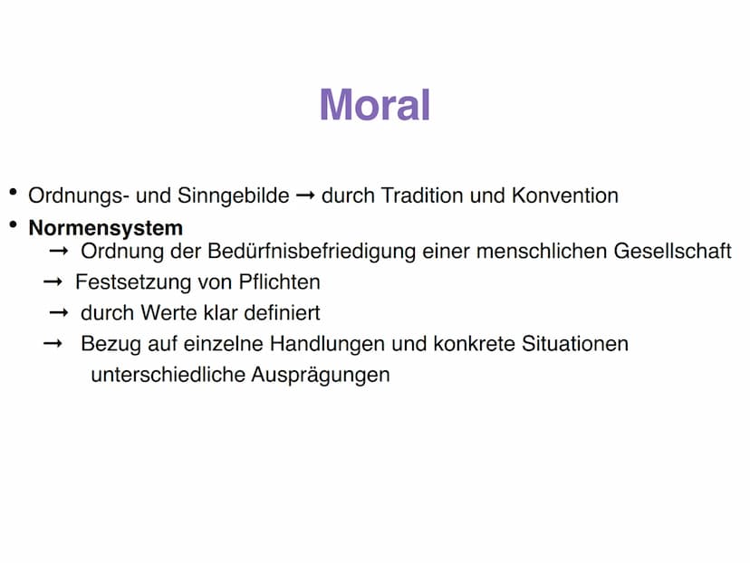 Moral
Ethik
Kultur
Eine Präsentation von Isabela Moskal Normen
→nicht bindende Handlungsvorschriften
→ Ist eine Handlung erlaubt?
→ Strafen 