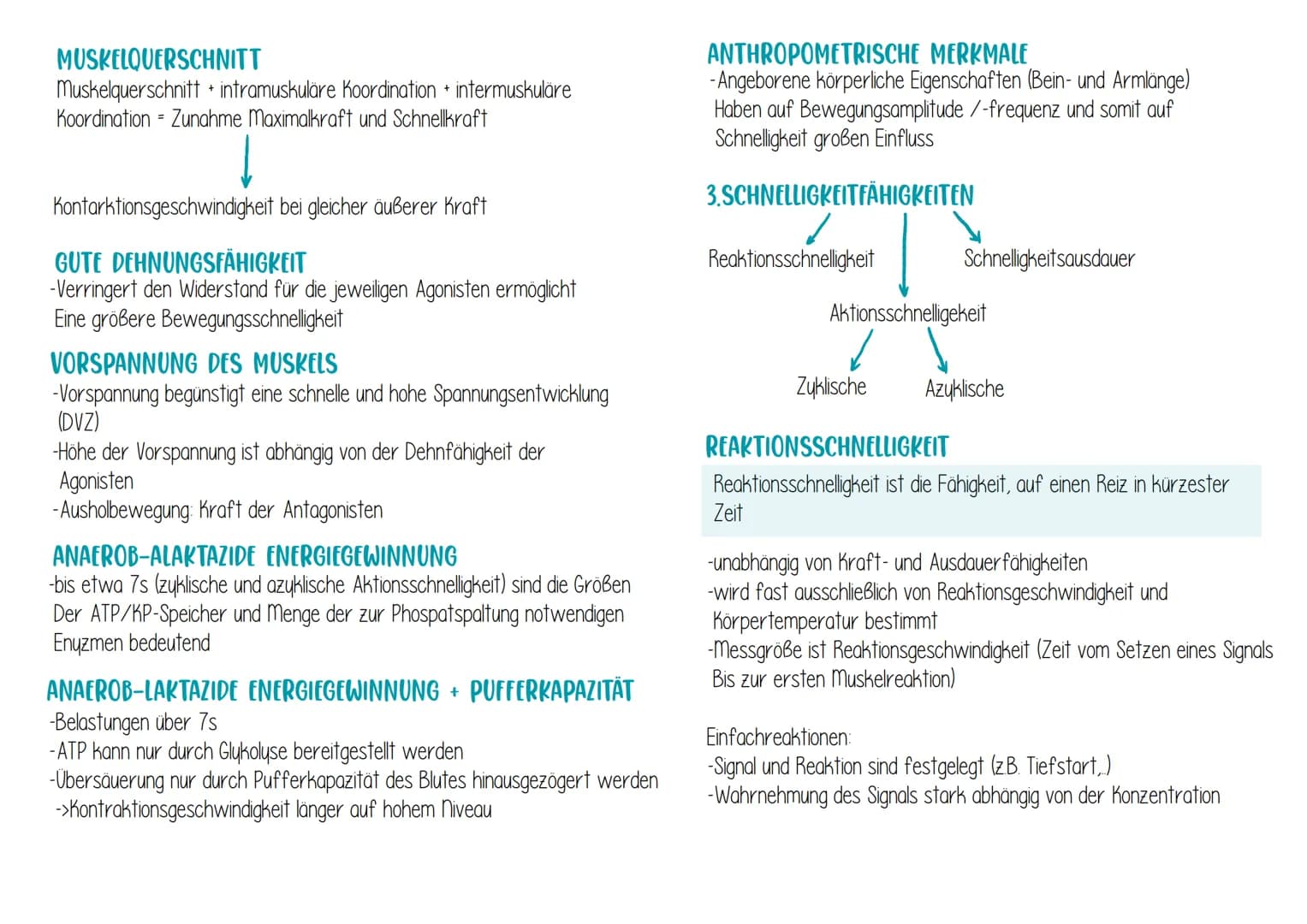 I.BEDEUTUNG DER SCHNELLIGKEIT IM SPORT
Schnelligkeit ist die Fähigkeit des nerv-Muskel-Systems, motorische
Aktionen in einem unter den gegeb