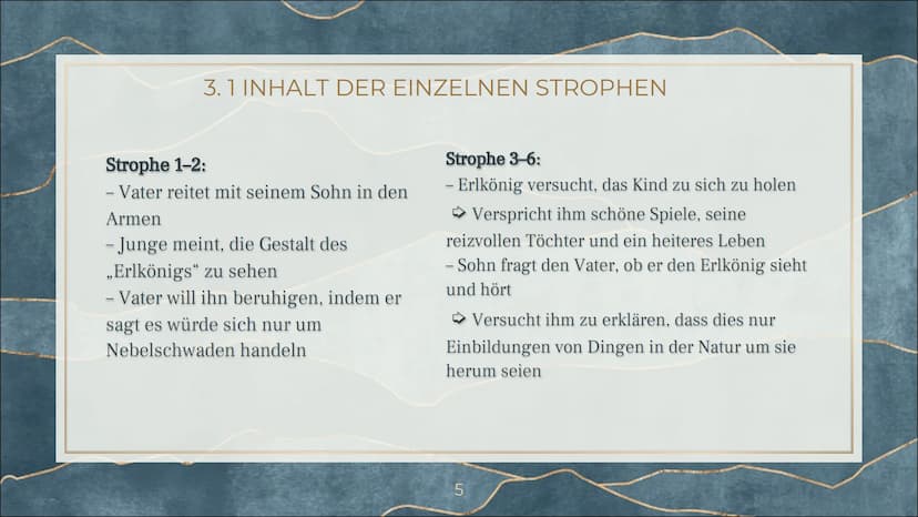 ERLKÖNIG
Johann Wolfgang von Goethe 1. VORTRAG DES GEDICHTS
Wer reitet so spät durch Nacht und Wind?
Es ist der Vater mit seinem Kind;
Er ha