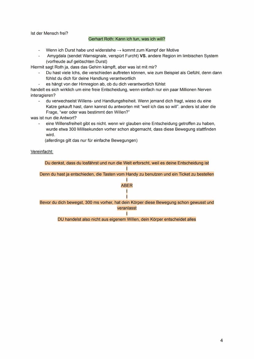 Religion
FREIHEIT
Zwischen Willensfreiheit und Determinismus:
Formen von Determinismus
vulgärer Determinismus
psychischer"
biologischer "
so