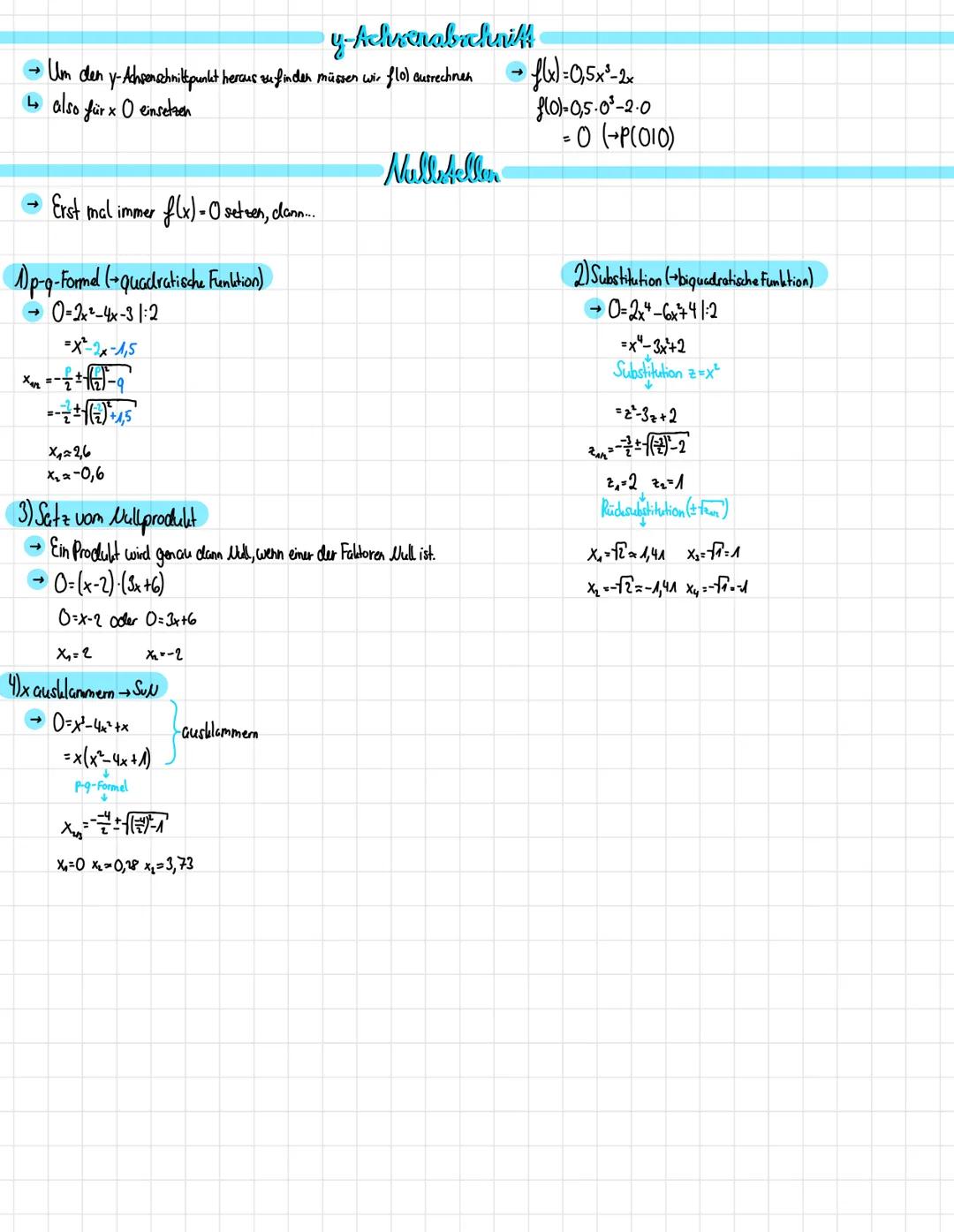 MATHE-KLAUSUR NR. 2
FUNKTIONSTYPEN
Potenz funktionen (fot-a-x²).
Xx..gerader + positiver Exponent → achsensymmetrisch zur y-Achse, nur posit