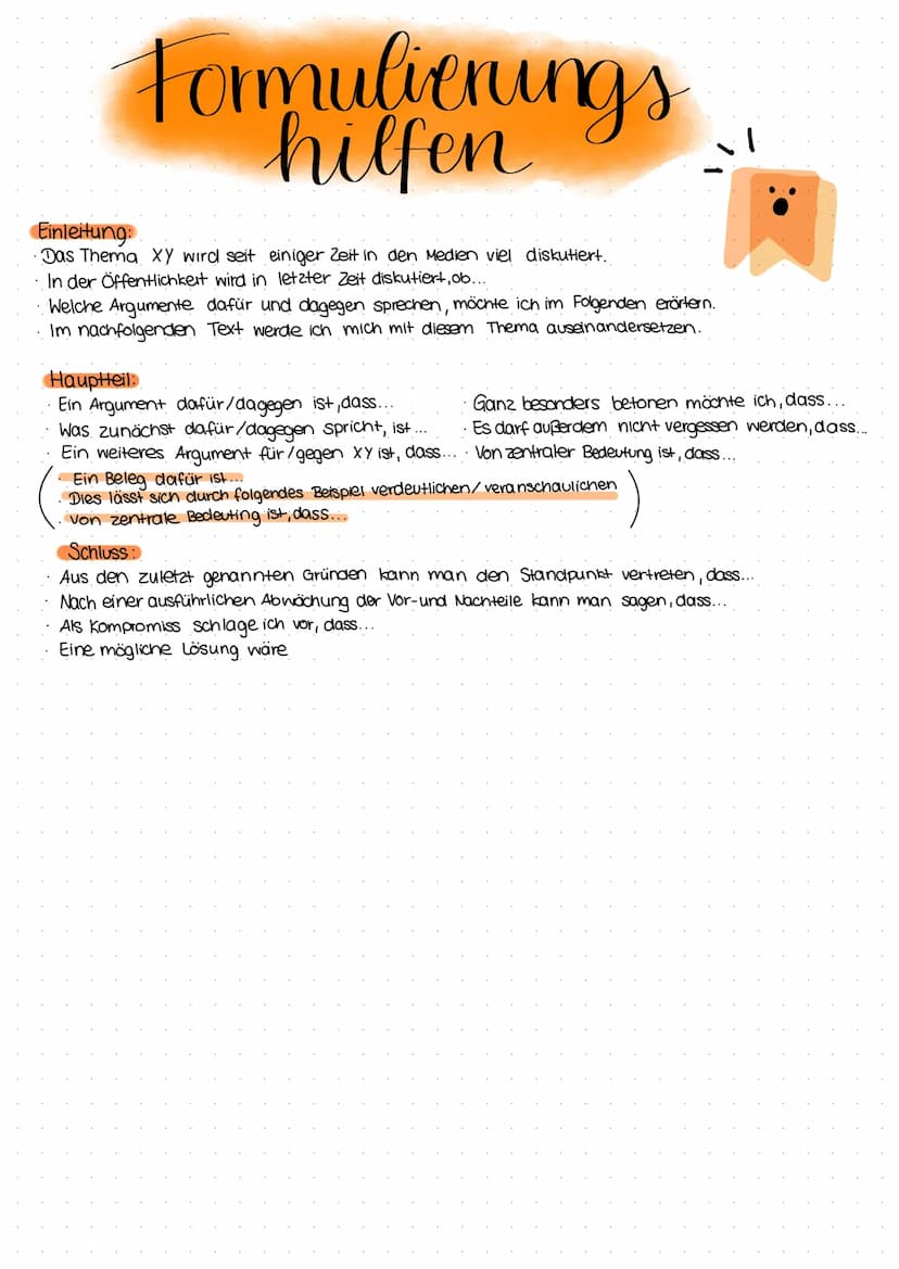 Argumentation
Eine schriftliche Argumentation verfassen und überarbeiten
Eine schriftliche Argumentation dient dazu, den eigenen Standpunkt
