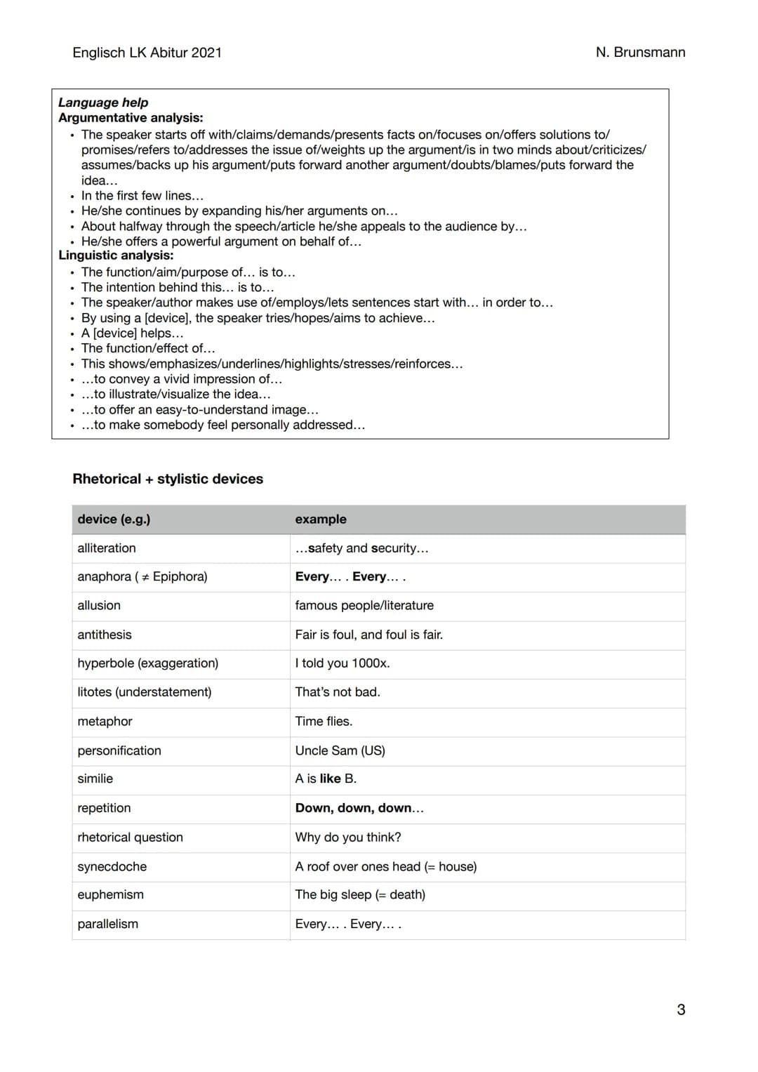 Englisch LK Abitur 2021
1)
Summary
1. Introduction
"The article/speech/poem ["title"] written/given by [author/speaker/poet] in [place] on [