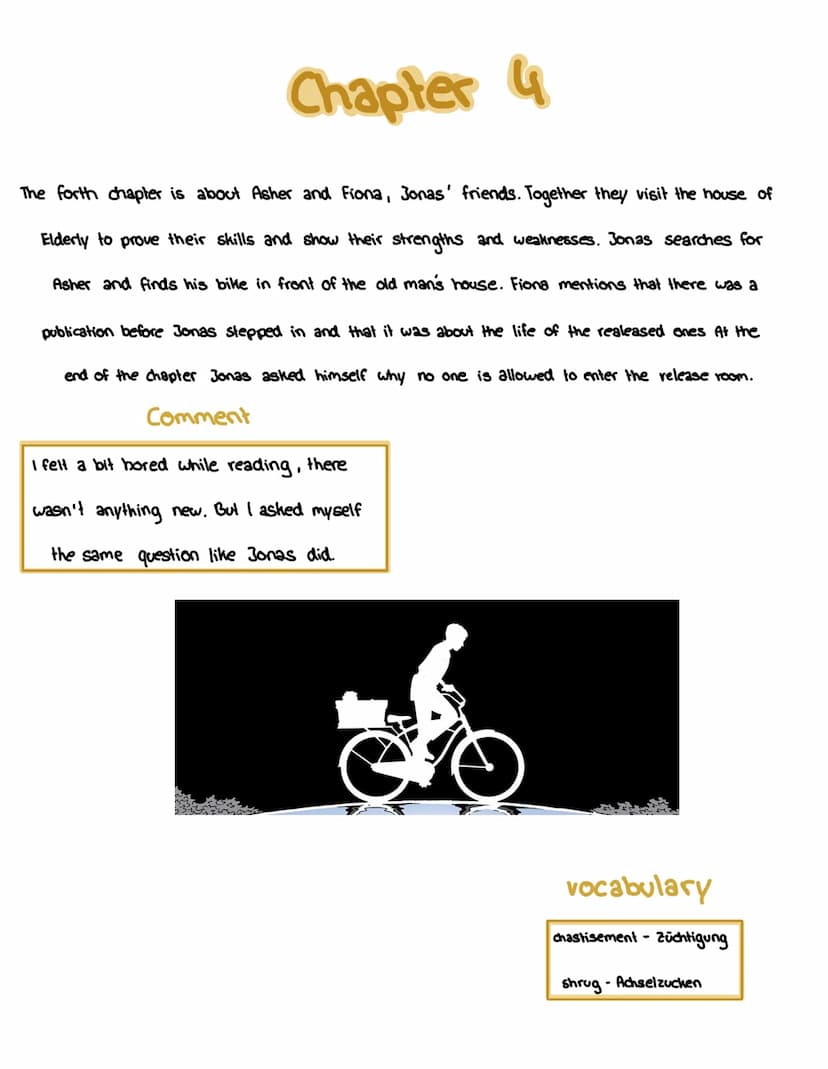 THE GIVER
Lois Lowry
Reading Log by Chapter 1
In the first chapter, you will learn about the community life and an older memory of Jonas
whi