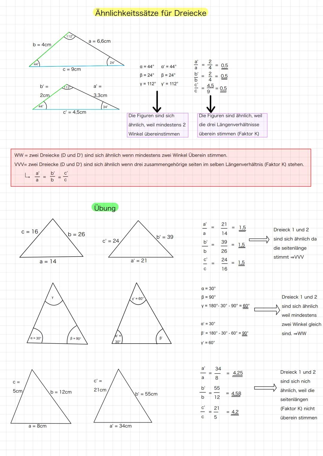 Faktor K

K = 3
1cm
Vergrößert

K=
2cm
3
Verkleinert

Bei vergrößern oder verkleinern werden alle seitenlängen mit
demselben positiven Fakto