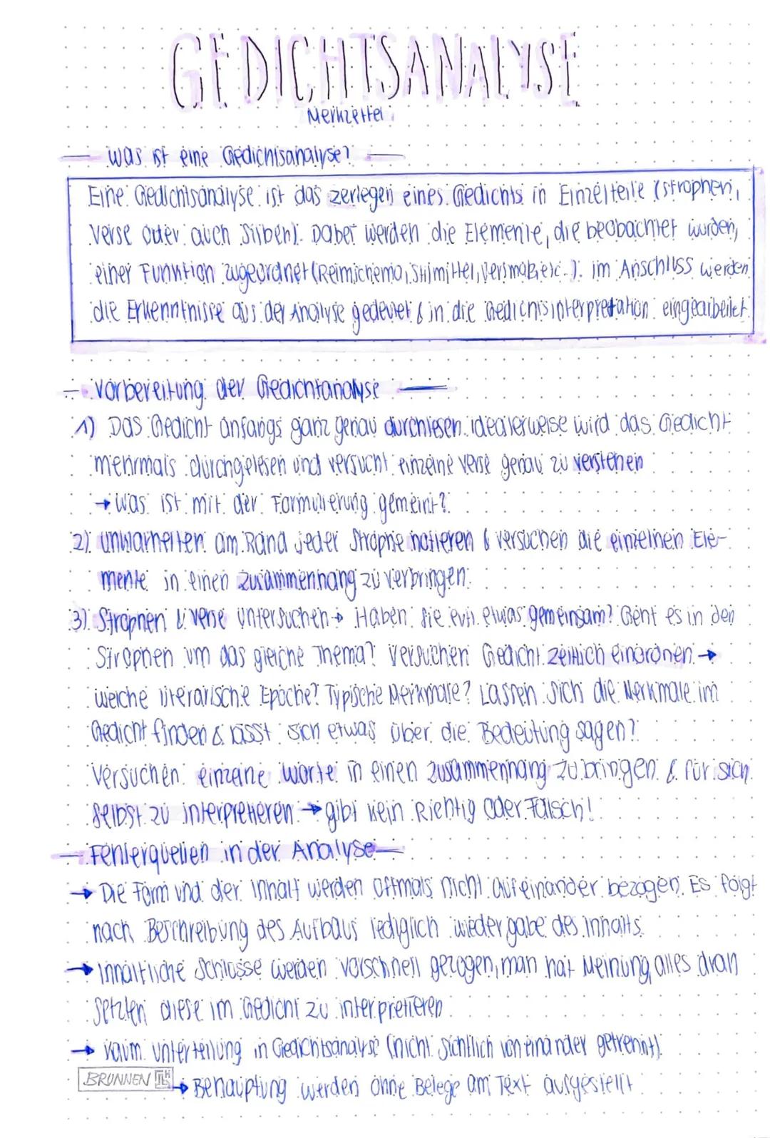 # GEDICHTSANALISE
Merkzettel

was ist eine Gedichisanalyse?

Eine Gedichtsanalyse ist das zerlegeri eines. Gedichts in Einzelteile (strophen