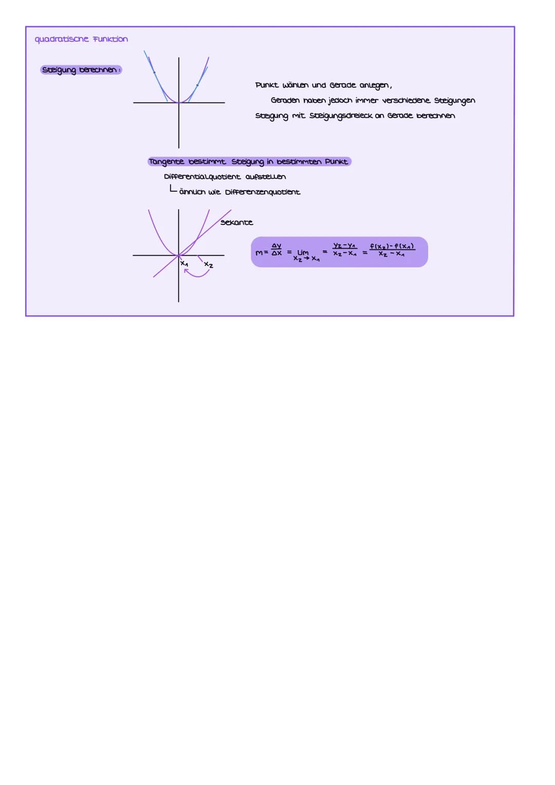 DIFFERENTIALRECHNUNG
Lineare Funktionen
8
6
4
2
Höne
Breite
Ñ Ò ∞0 or INO
8
10
2
12
Formel:
Formel:
Lim f(x)
x →zanl
P
Lim f(x)
X1±8
4 6 8 1