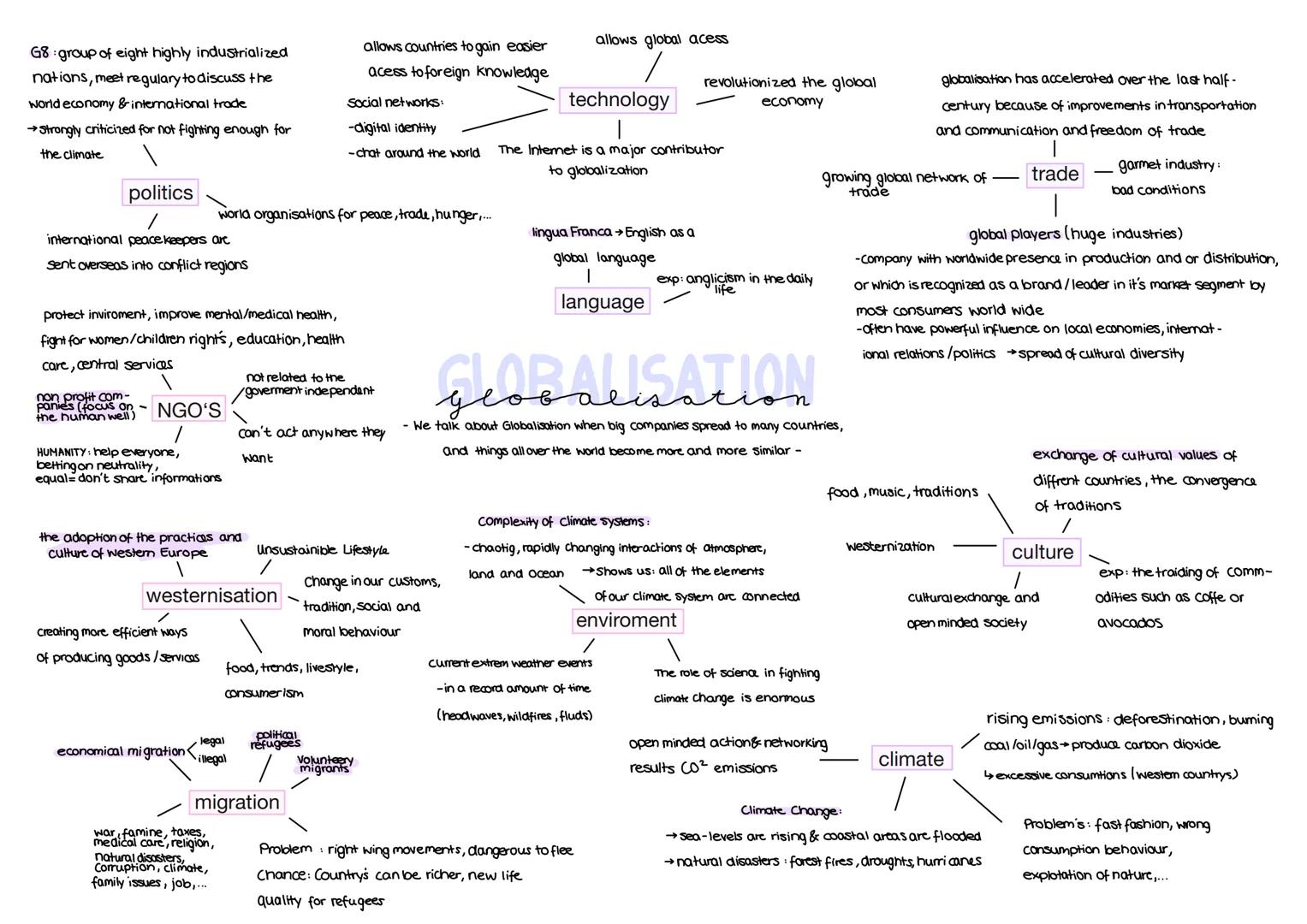 G8: group of eight highly industrialized
nations, meet regulary to discuss the
world economy & international trade
→Strongly criticized for 
