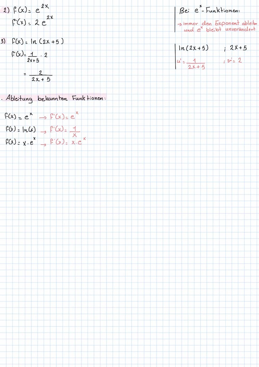 Produktregel
für f(x)= u(x). v(x) gilt:
Beispiele:
1) F(x) = (x³ + 1)(x-u)
f'(x) = (3x²). (x-u) + (x³ + 1). (1) | vereinfachen
2
-3x²-12x² +