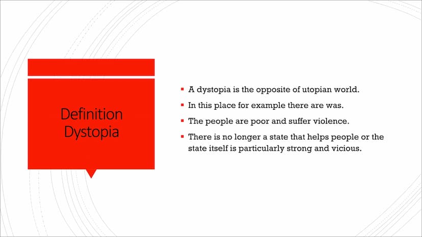 Utopia/ Dystopia ■
■
■
Table of content's
Definition Dystopia
Examples of dystopia
Definition Utopia
Examples of utopia Definition
Dystopia
