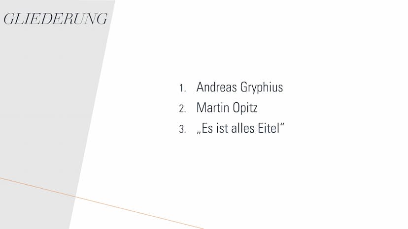 ANDREAS GRYPHIUS
UND
MARTIN OPITZ
DICHTER DES BAROCKS Referat
Martin Opitz von Boberfeld
(23.12.1597 - 20.08.1639)
Er starb an einer Pesterk