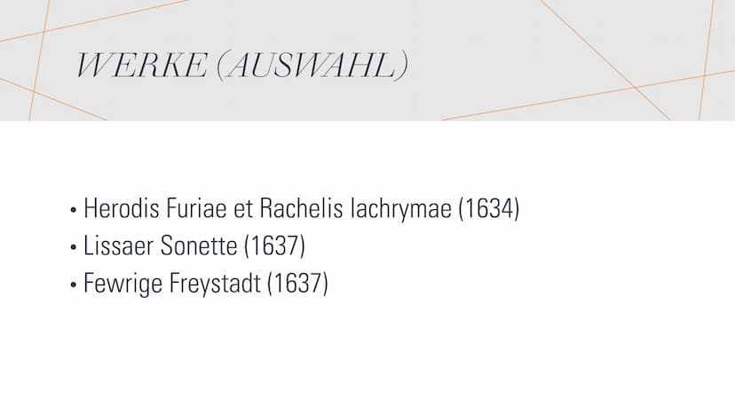 ANDREAS GRYPHIUS
UND
MARTIN OPITZ
DICHTER DES BAROCKS Referat
Martin Opitz von Boberfeld
(23.12.1597 - 20.08.1639)
Er starb an einer Pesterk