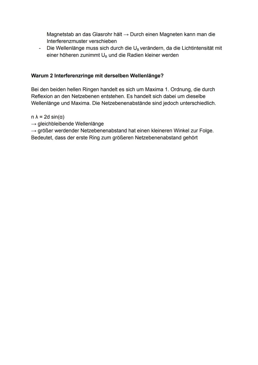20
Elektronenbeugungsröhre
Beschreibung des Aufbaus:
Graphit-
plättchen
Elektronen-
strahl
20
L = Abstand Graphit zu Schirm
Die wesentlichen