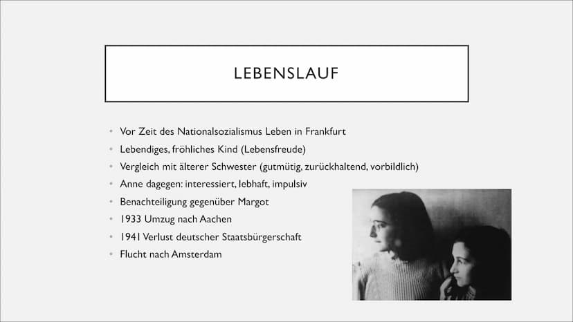 ●
●
●
●
●
●
INHALTSVERZEICHNIS
Einstieg
Lebenslauf
Geschichtlicher Hintergrund
Zum Tagebuch/Inhalt
Analyse erster Eintrag
Analyse Brief an K