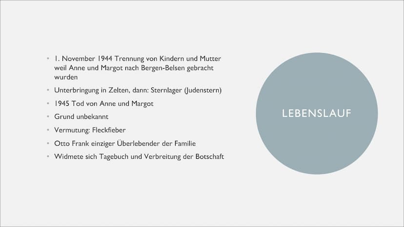 ●
●
●
●
●
●
INHALTSVERZEICHNIS
Einstieg
Lebenslauf
Geschichtlicher Hintergrund
Zum Tagebuch/Inhalt
Analyse erster Eintrag
Analyse Brief an K