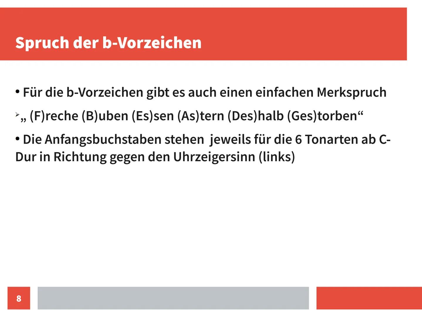 Der Quintenzirkel
Inhaltsangabe
• Allgemein -> Quintenzirkel
• Allgemein -> Vorzeichen
Spruch der #-Vorzeichen
Spruch der b-Vorzeichen
Kaden