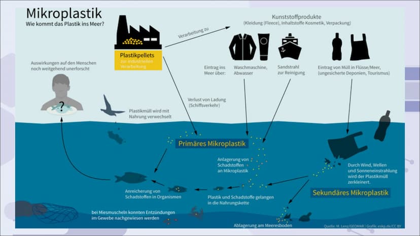 Mikroplastik
Eine Präsentation von ..... & Jill Inhaltsverzeichnis
Definition
Arten von Mikroplastik
Vorkommen
-> Produkte
Ursprung
Folgen f