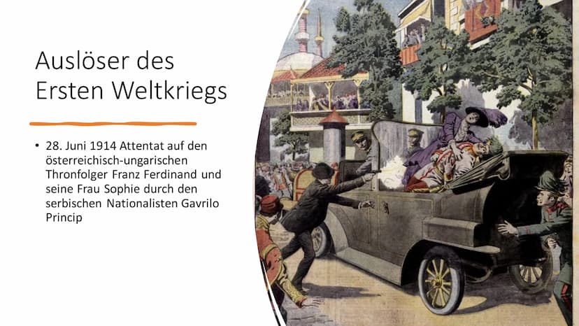 Der Erste
Weltkrieg
1914 - 1918
Von Muthen über Metz nach Paris
Kabur B Inhaltsverzeichnis
Thema
• Auslöser des Ersten Weltkriegs
●
Die Juli