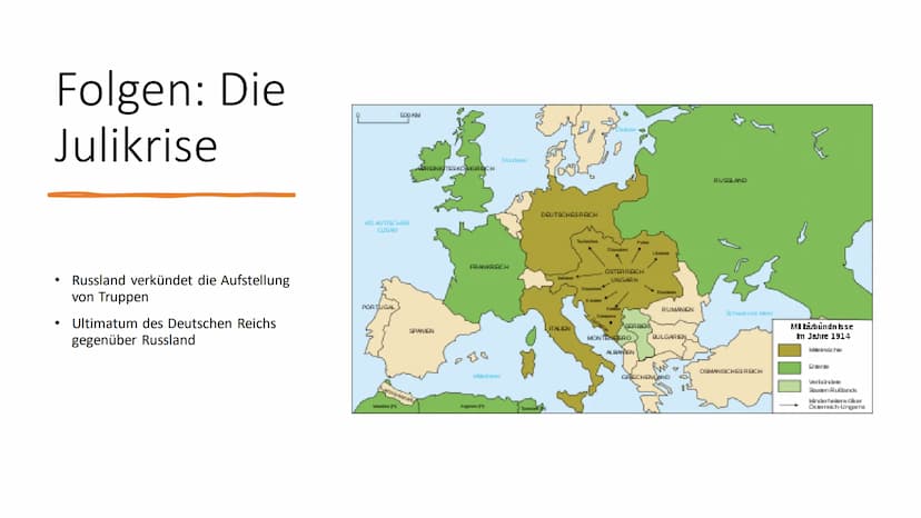 Der Erste
Weltkrieg
1914 - 1918
Von Muthen über Metz nach Paris
Kabur B Inhaltsverzeichnis
Thema
• Auslöser des Ersten Weltkriegs
●
Die Juli