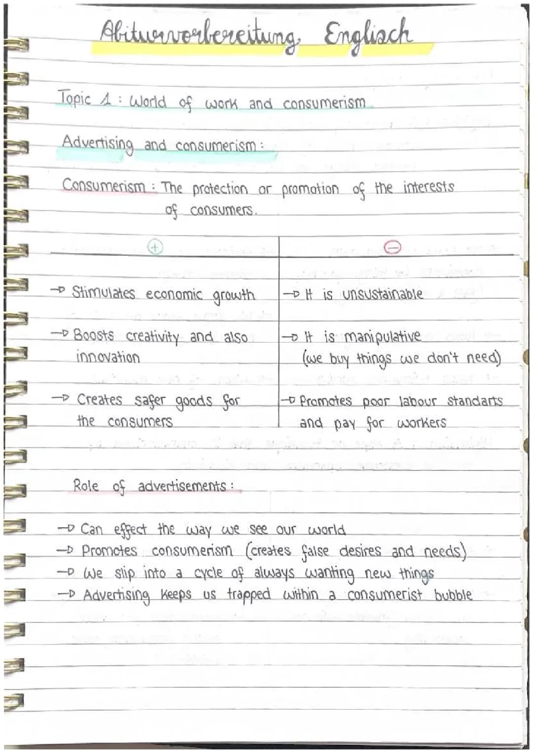 Englisch Abitur Themen 