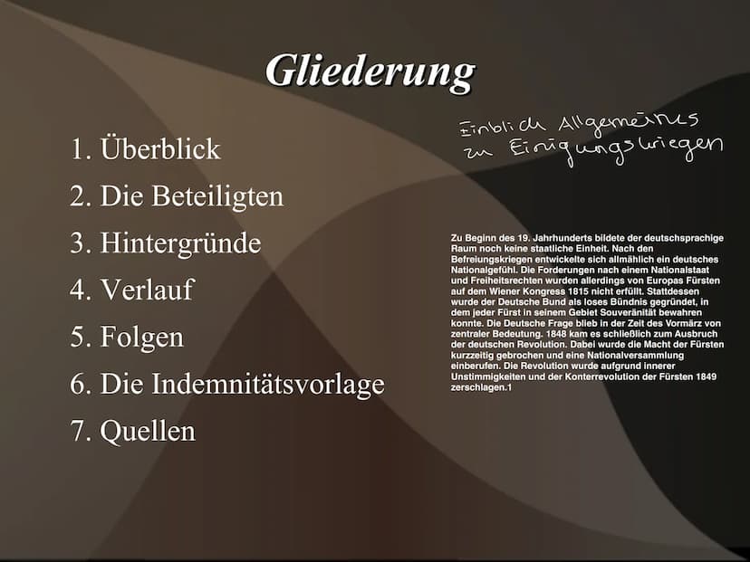 
<h2 id="hintergrndeauslser">Hintergründe / Auslöser</h2>
<p>Der Deutsch-Dänische Krieg wurde durch die Eskalation der Schleswig-Holstein-Fr