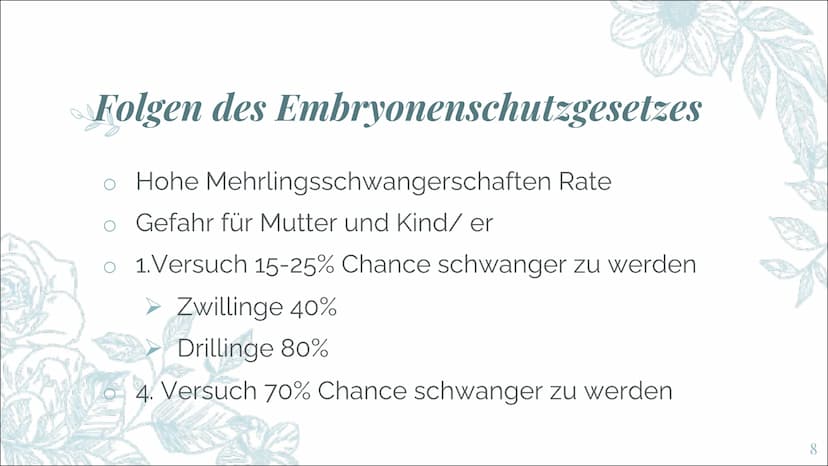 =
Um Schwangerschaft im
Reagenzglas
FORS Gliederung
o Gründe für die künstliche Befruchtung
o Embryonen Schutzgesetz
o Künstliche Befruchtun