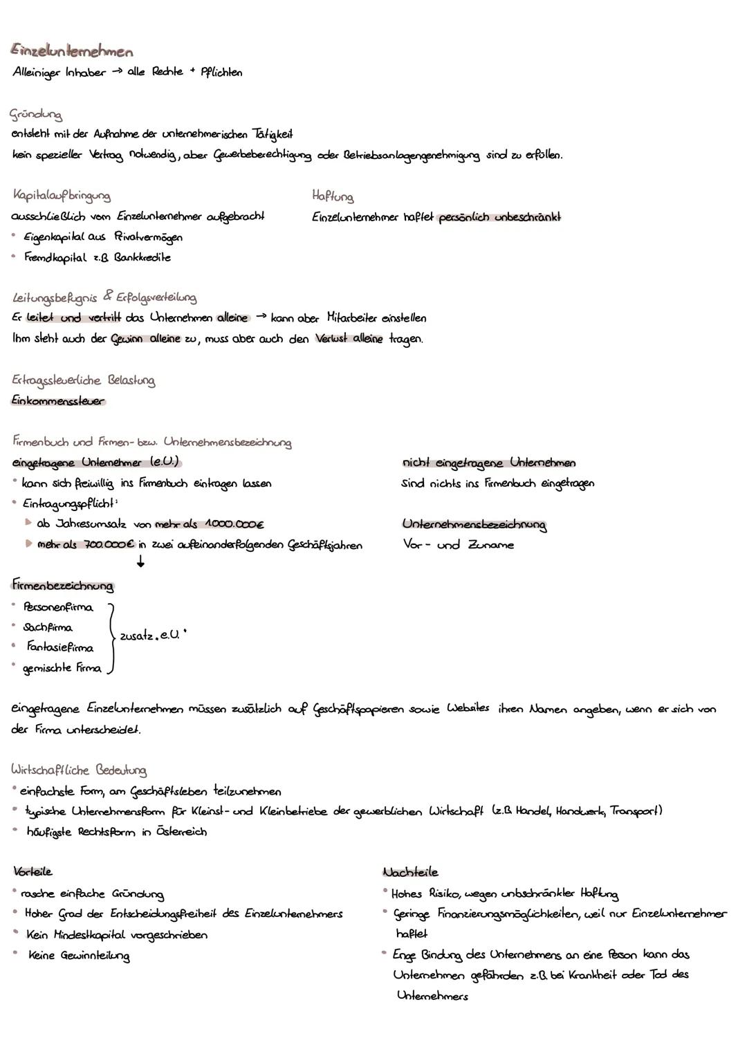 Kriterien für die Wahl der Idealen Rechtsform
Anzahl der Gesellschafter Kapital-
und Art der Beteiligung aufbringung
ang Haft
Unternehmen al