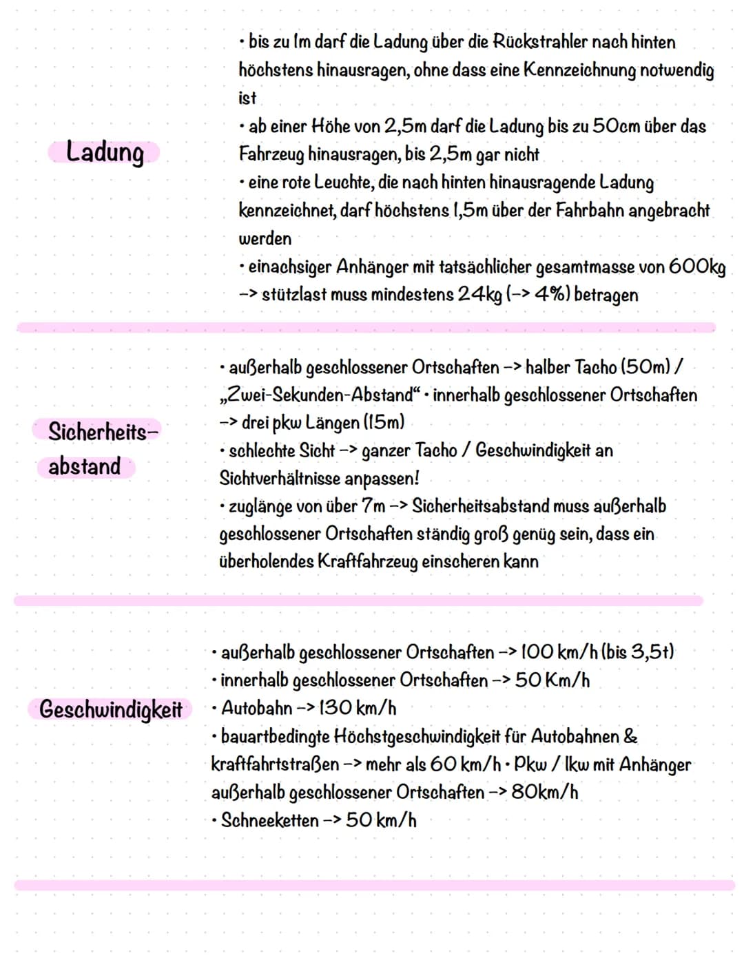  Theorieprüfung
Alle wichtigen Zahlen
Faustformeln
Halten
&
Parken
Seitenabstand
Reaktionsweg =
Weg in einer Sekunde (Geschwindigkeit: 10) x