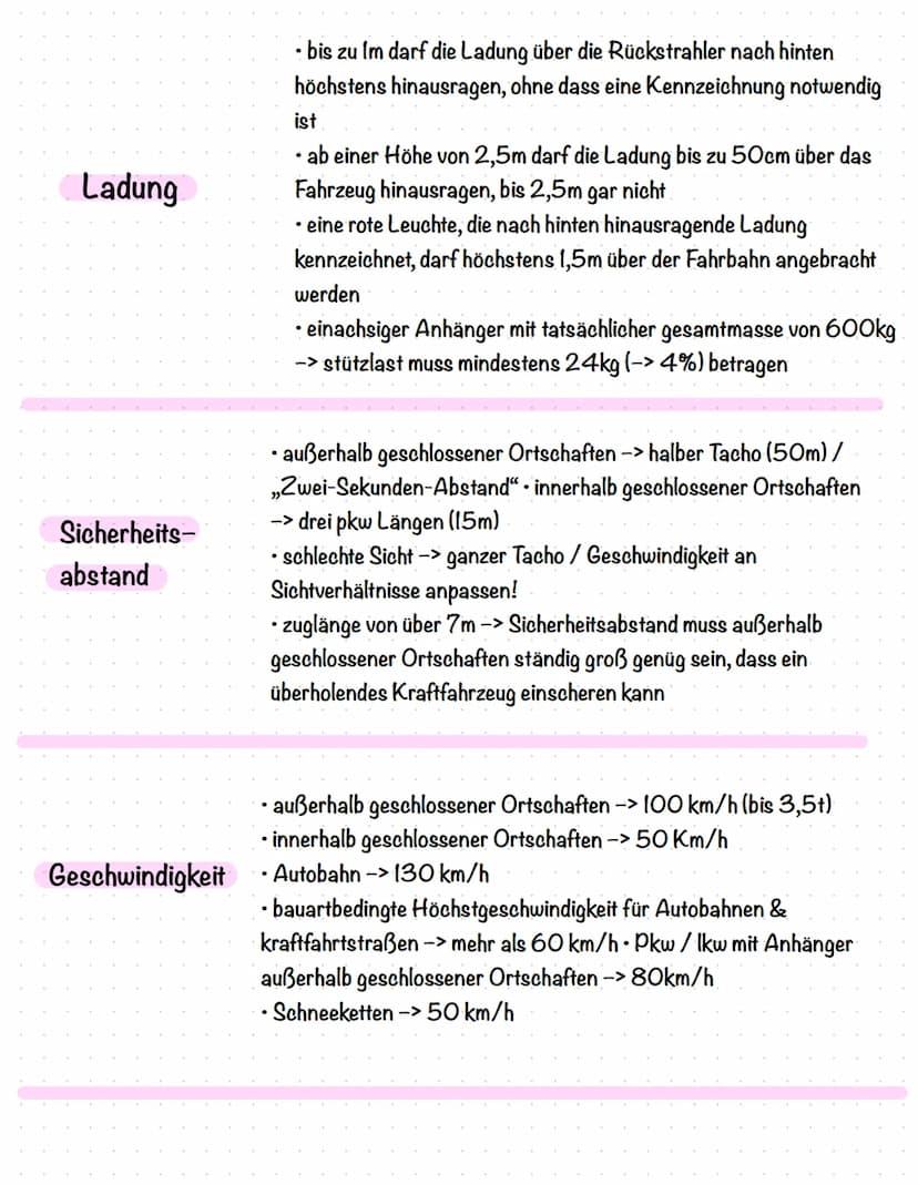  Theorieprüfung
Alle wichtigen Zahlen
Faustformeln
Halten
&
Parken
Seitenabstand
Reaktionsweg =
Weg in einer Sekunde (Geschwindigkeit: 10) x