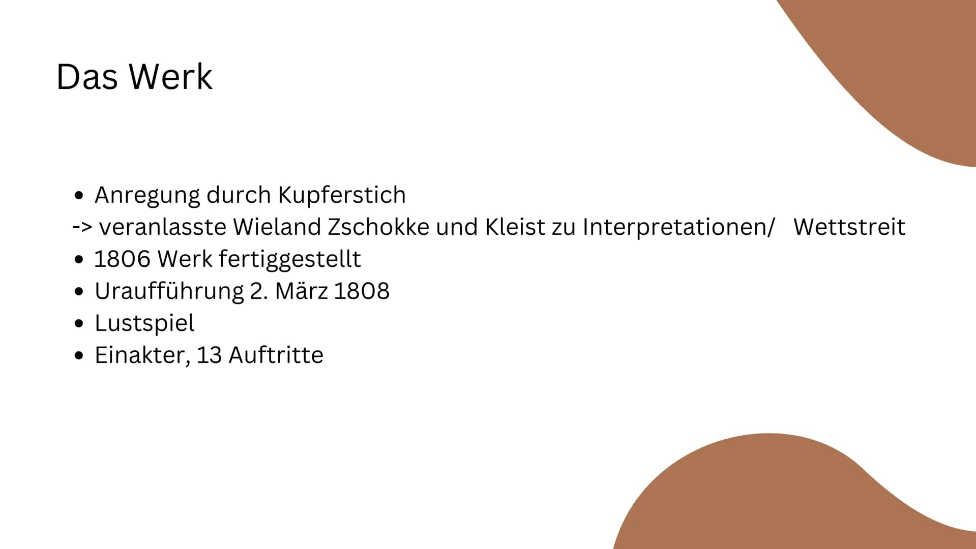 Der
zerbrochene
Krug
Heinrich von Kleist
Ein Fach
Deutsch
Schöningh
Heinrich
von Kleist
Der
zerbrochne
Krug Inhaltsangabe
• Informationen zu