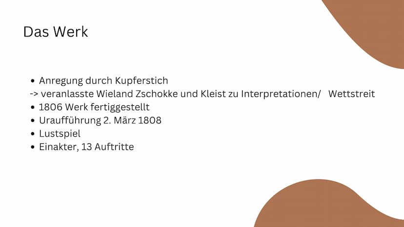 Der
zerbrochene
Krug
Heinrich von Kleist
Ein Fach
Deutsch
Schöningh
Heinrich
von Kleist
Der
zerbrochne
Krug Inhaltsangabe
• Informationen zu