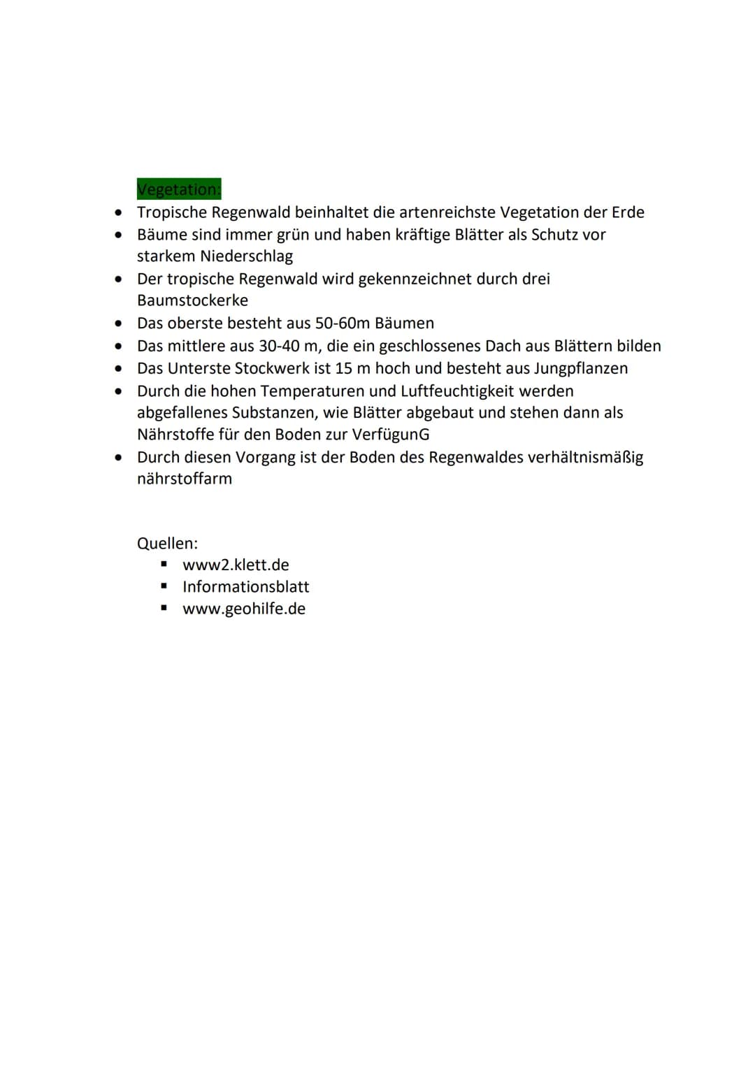 ●
●
Lage:
●
Immerfeuchte Tropen
● Keine eindeutigen Jahreszeiten
● Durchschnitt. 12 Stunden Sonnenlicht am Tag
Durchschnittliche Tagestemper