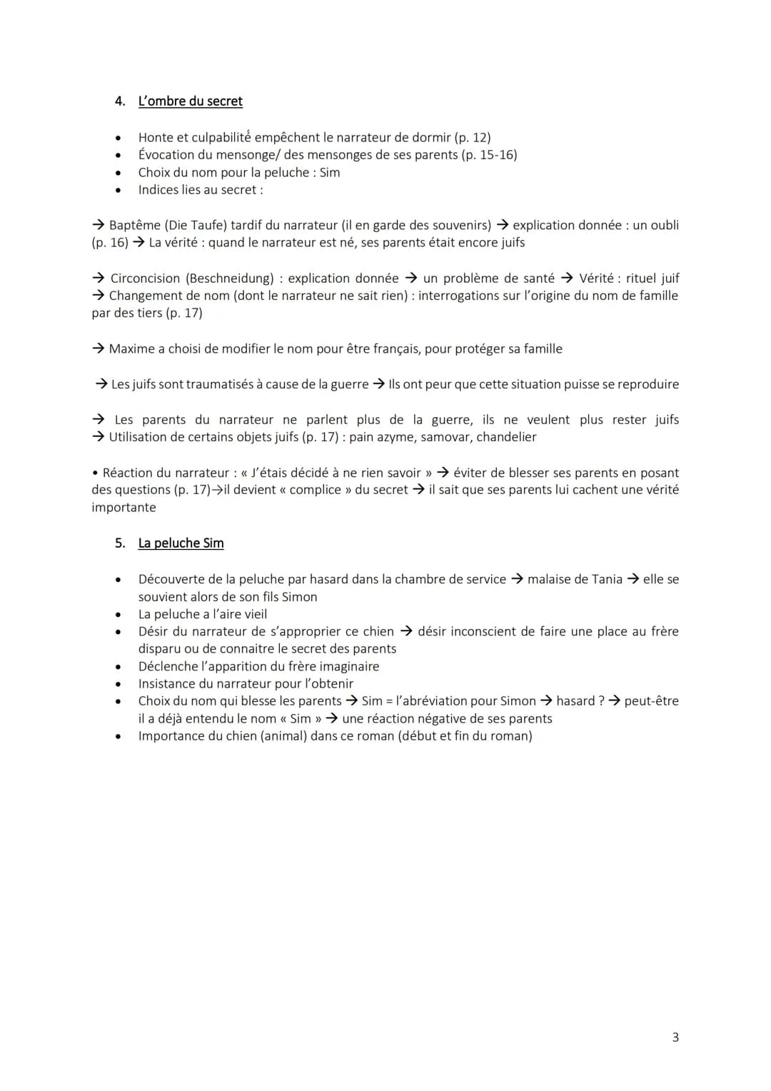 PHILIPPE GRIMBERT LE SECRET
CHAPITRE 1
1. Le narrateur
→ Fils unique, surprotection du fils se sent seul, peureuse et triste → il pleure sou