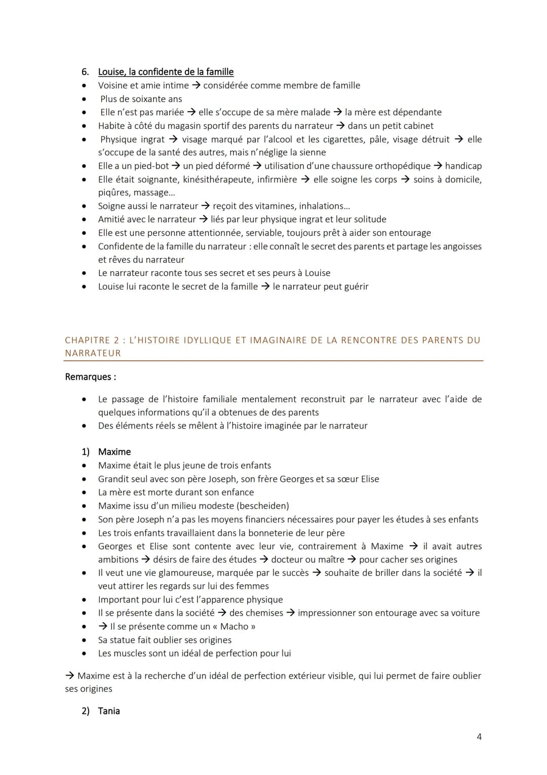 PHILIPPE GRIMBERT LE SECRET
CHAPITRE 1
1. Le narrateur
→ Fils unique, surprotection du fils se sent seul, peureuse et triste → il pleure sou