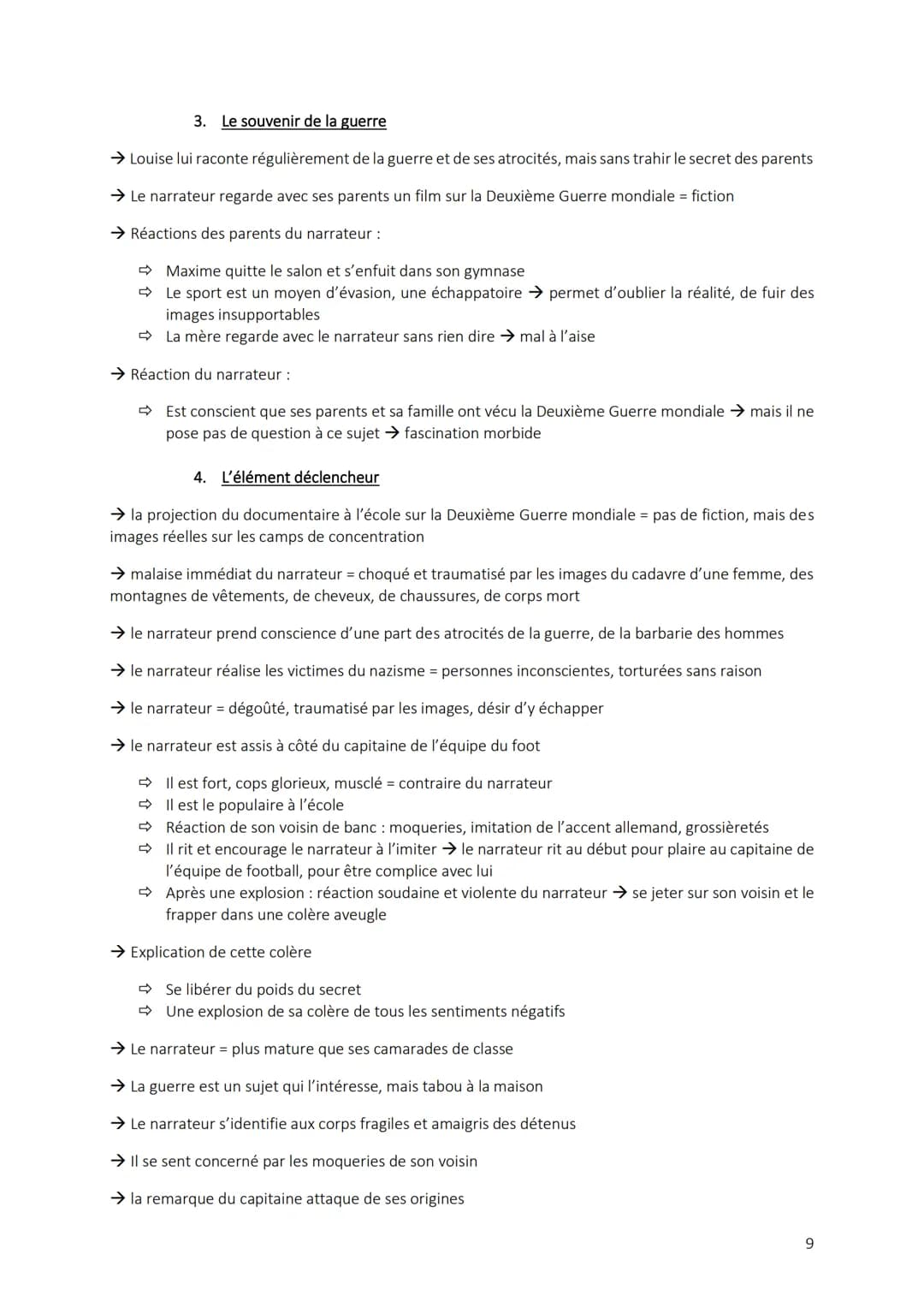 PHILIPPE GRIMBERT LE SECRET
CHAPITRE 1
1. Le narrateur
→ Fils unique, surprotection du fils se sent seul, peureuse et triste → il pleure sou