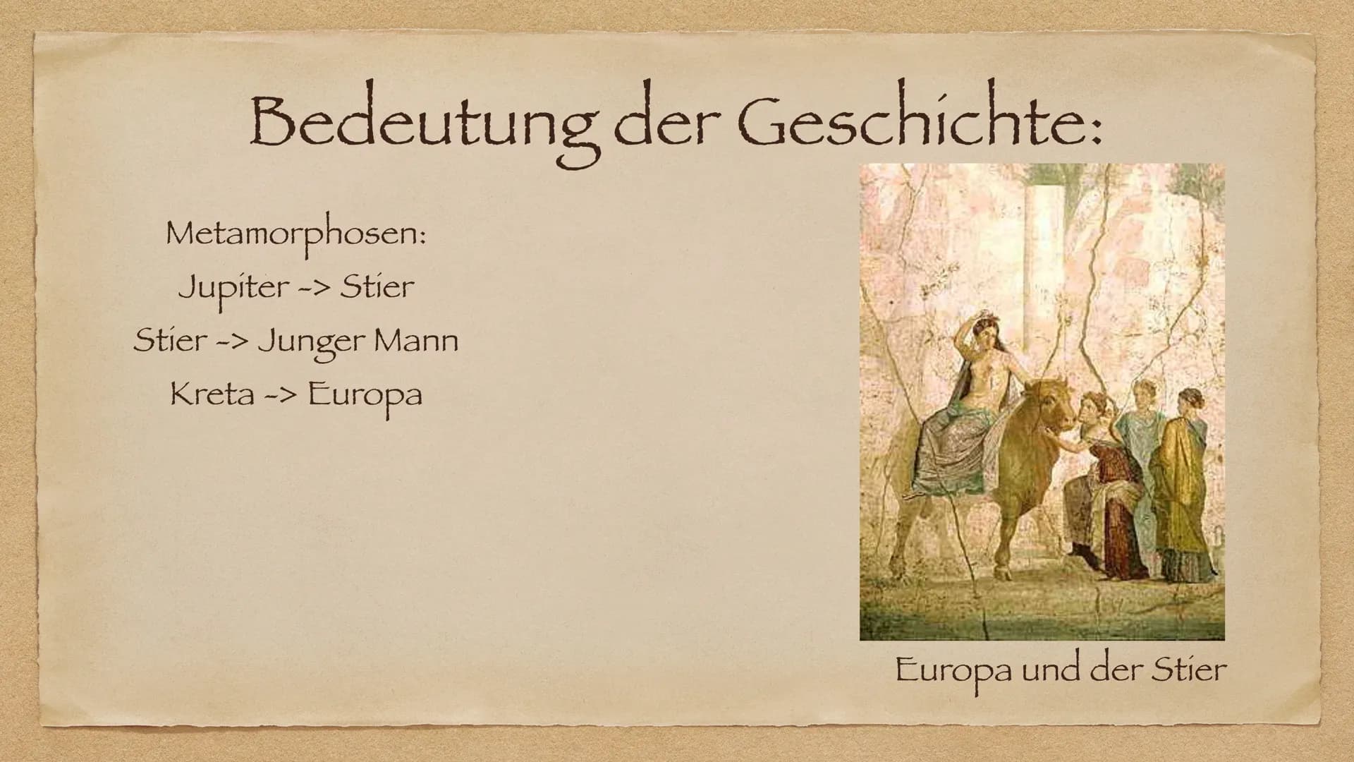 Liliana
Europa und Jupiter
Ovid Metamorphosen
& Hannah Jelinski Die Charaktere
Jupiter: Götterkönig
Merkur: Gott der Hirten und der Reisende