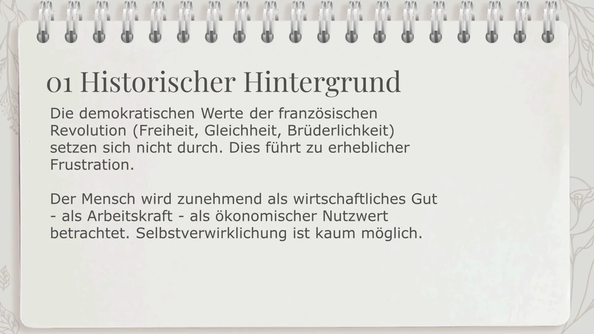 Epoche der
Romantik
3m Inhalt
01
Historischer
Hintergrund
02
Motive,
Symbole, Form
$$
03
Bekannte
Werke 01 Historischer Hintergrund
Die Epoc