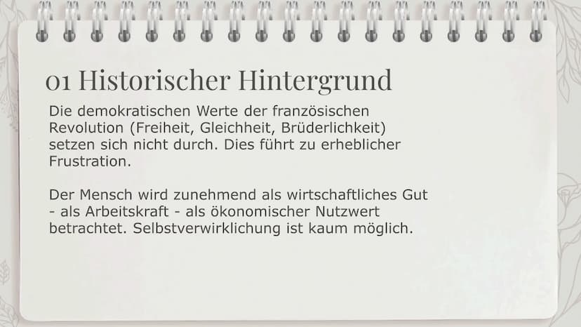 Epoche der
Romantik
3m Inhalt
01
Historischer
Hintergrund
02
Motive,
Symbole, Form
$$
03
Bekannte
Werke 01 Historischer Hintergrund
Die Epoc