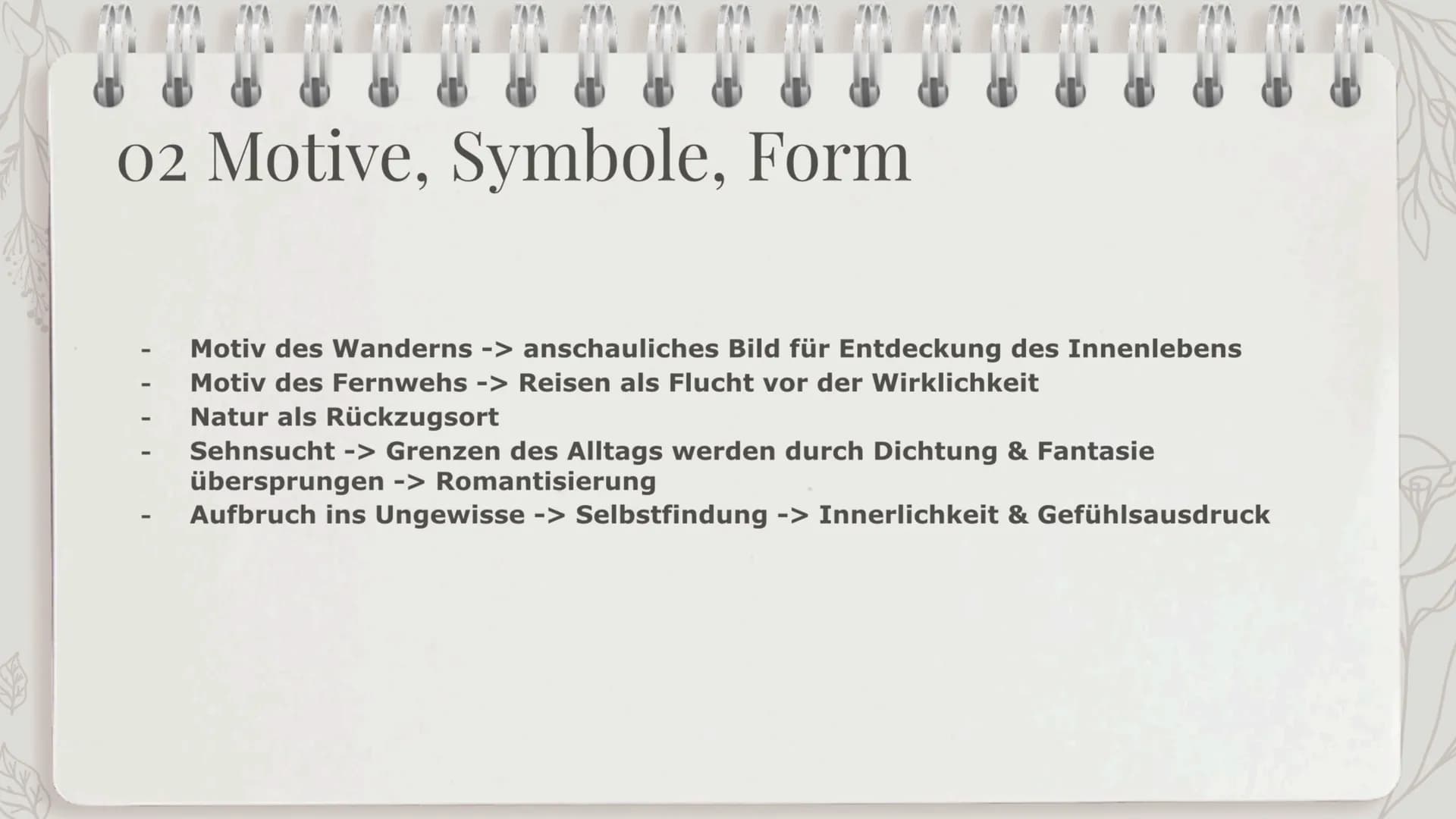 Epoche der
Romantik
3m Inhalt
01
Historischer
Hintergrund
02
Motive,
Symbole, Form
$$
03
Bekannte
Werke 01 Historischer Hintergrund
Die Epoc