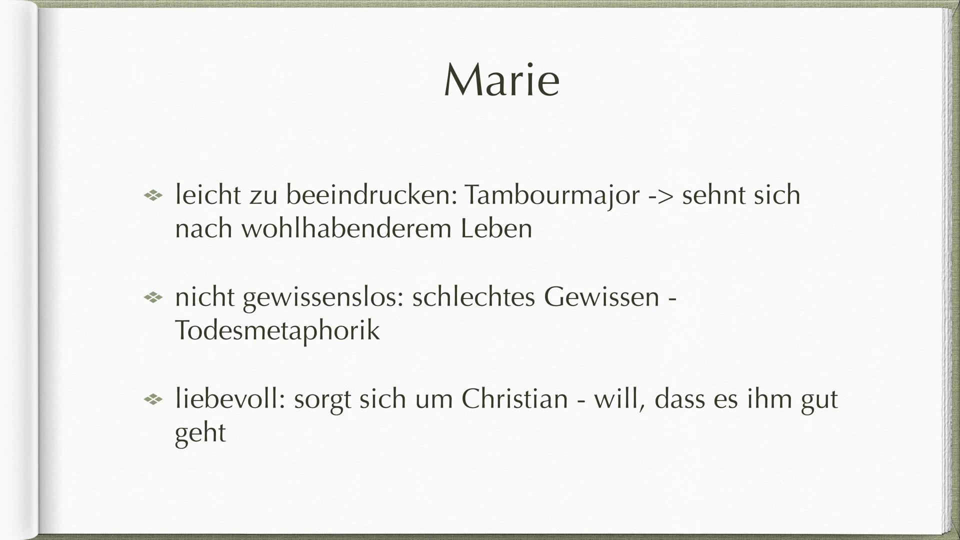  Georg Büchner und
Woyzeck als offenes Drama GLIEDERUNG
→ Die 3 aristotelischen Einheiten
→ Geschlossenes und offenes Drama - nach
Gustav Fr