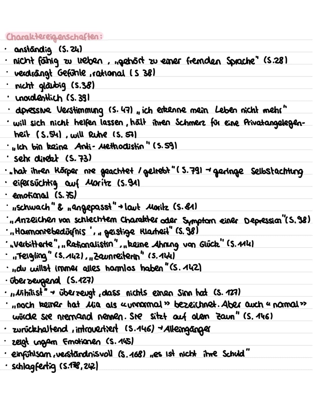 Mia Holl
Allgemeine Infos:
·34 Jahre alt (S.85)
erfolgreiche Biologin" (S. 19)
•„Idealbiographie" (s. 191
.
●
●
•
ebensogut vierzig wie zwan