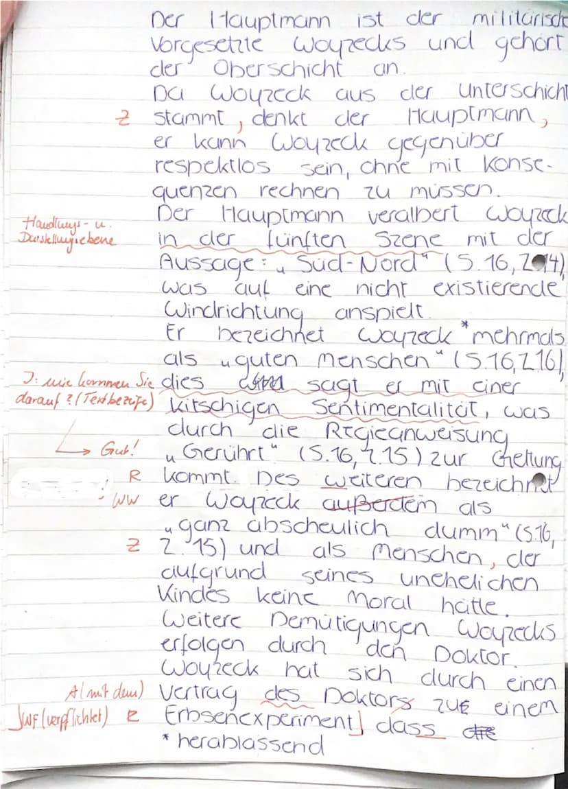 Fach
D
Klasse
eA M1
Lehrer
Arbeit Nr.
2
Semester 3: Georg Büchner: Woyzeck
(Vorabitur)
Name: Flen
Datum:
24 11 23
Hilfsmittel: Duden, Woyzec