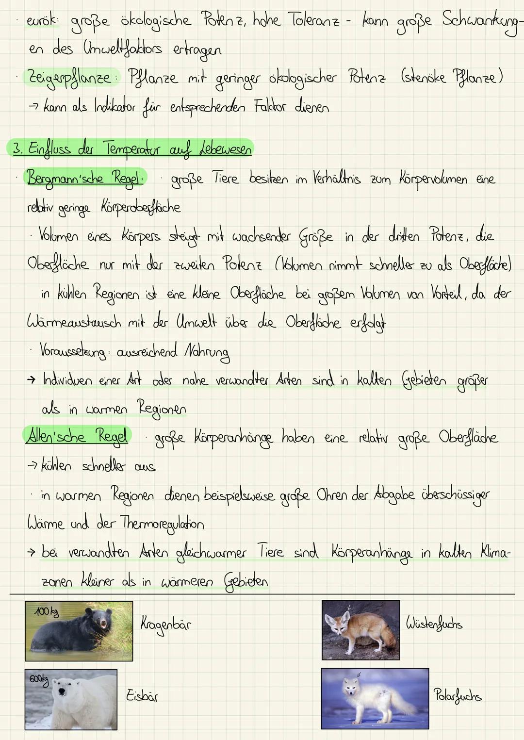 Übersicht über mögliche inhaltliche Schwerpunkte
Ökologie
Fachbegriffe der Ökologie (S. 290-291, AB)
2 Ökologische Potenz, Zeigerpflanzen (S