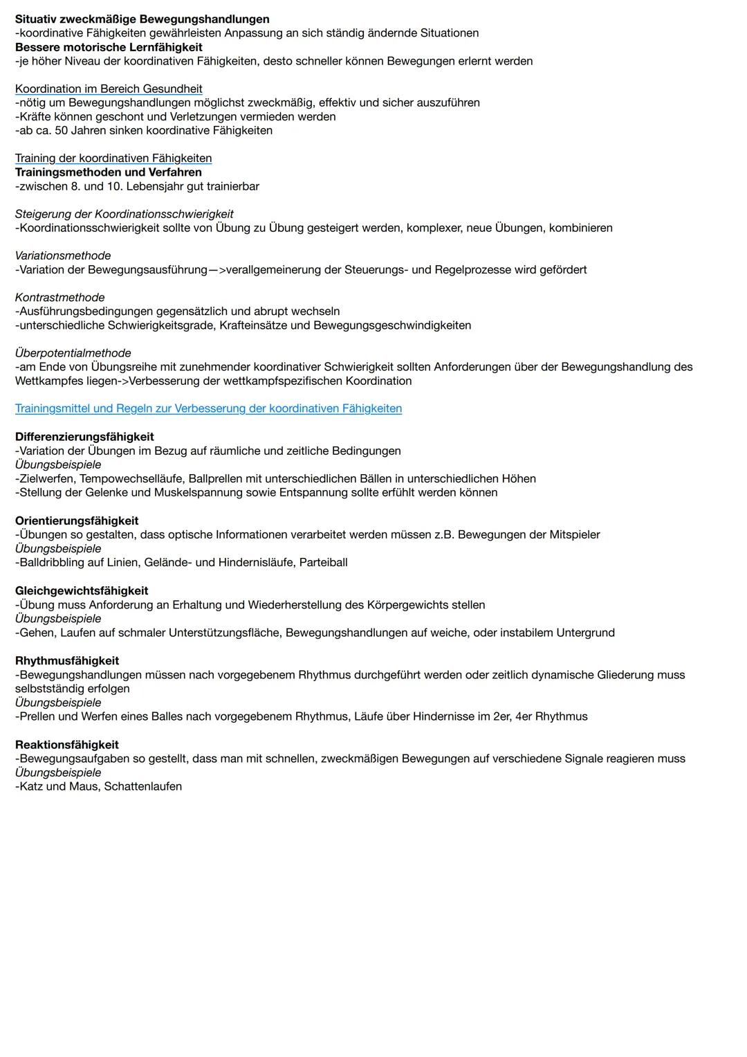 Koordination
-zusammenspiel von Zentralnervensystem und Skelettmuskulatur (Neuromuskuläres System)

Koordinative Fähigkeiten
-Steuerungs- un