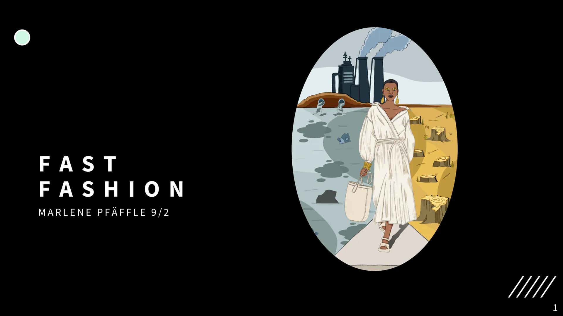 # FAST
# FASHION
MARLENE PFÄFFLE 9/2

1 - Gliederung

1. Definition
2. bekannte Vertreter
3. Probleme
4. Auswirkungen auf die Umwelt
5. Lösu