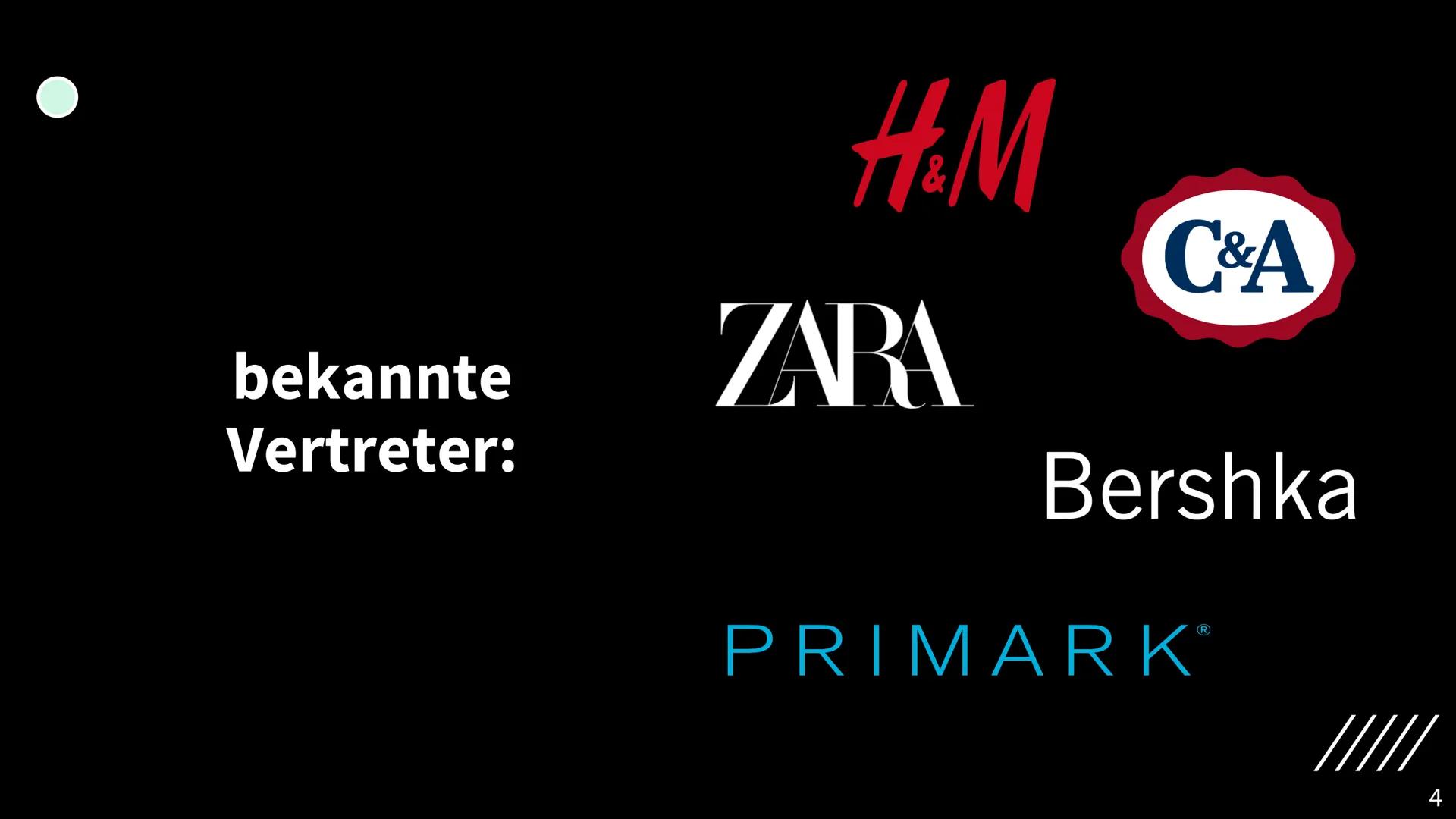 # FAST
# FASHION
MARLENE PFÄFFLE 9/2

1 - Gliederung

1. Definition
2. bekannte Vertreter
3. Probleme
4. Auswirkungen auf die Umwelt
5. Lösu